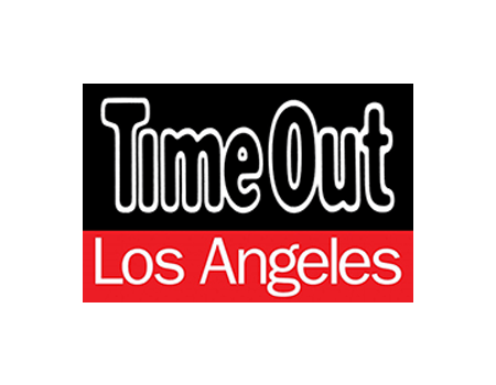 Time Out Los Angeles logo on a black background, featuring &ldquo;Time Out&rdquo; in white with a black outline over a red &ldquo;Los Angeles&rdquo; bar.